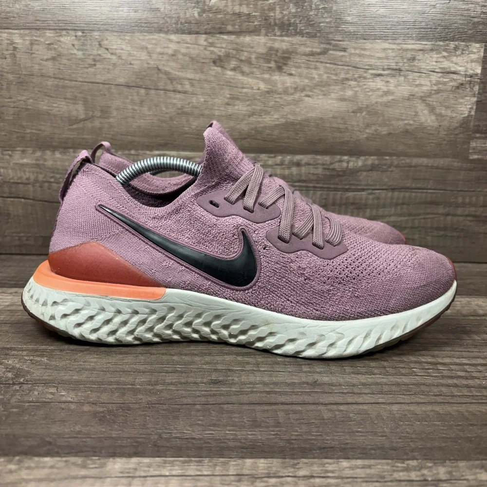 Nike Epic React Flyknit 2 Pink Purple Womens Size 9.5 BQ8927-500 Running Shoes